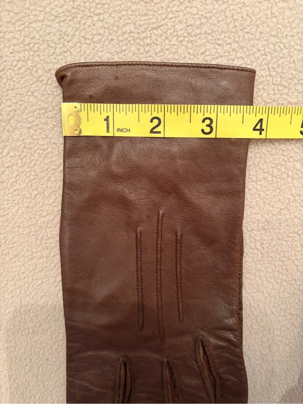 Alexette Brown Leather Driving Gloves